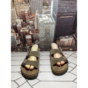 Birkenstock Arizona Soft Footbed Suede Sandals Taupe Mens Size 42 US 9